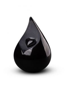 Urne en céramique 'Celest' noir avec coeur