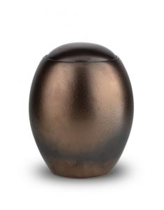 Urne pour cendres céramique en couleur bronze